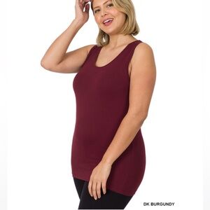 PLUS COTTON SPANDEX RACERBACK TANK